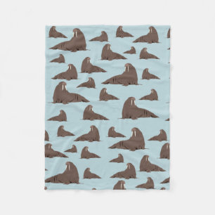 Couverture Polaire Cute Walrus Motif