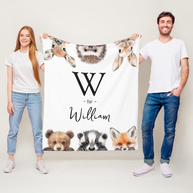 Couverture Polaire Cute Woodland Animals Baby Nursery Room (En situation)