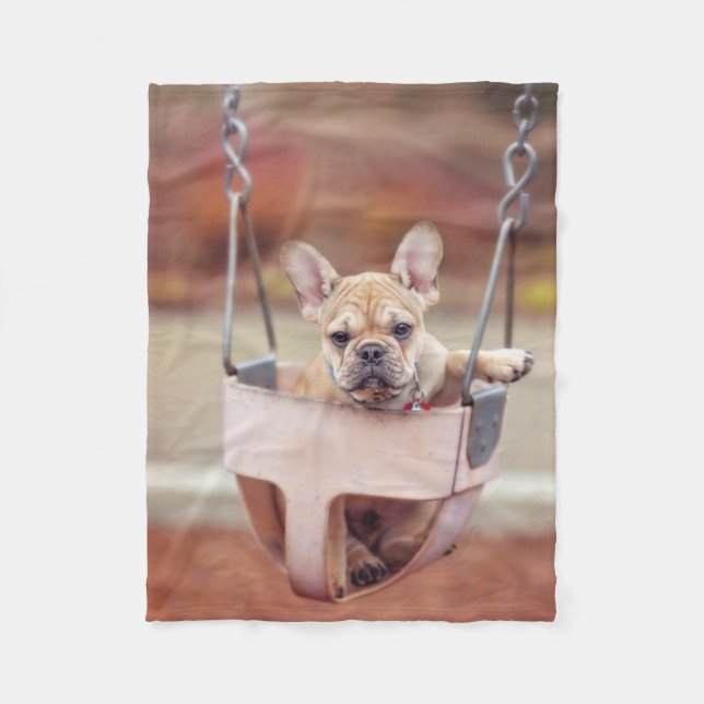 Couverture Polaire Cutest Baby Animals | French Bulldog Playground (Devant)