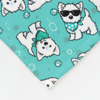 Couverture Polaire Cutieface Westies KiniArt