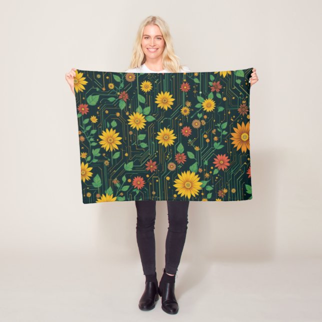 Couverture Polaire Cyber Bloom (En situation)