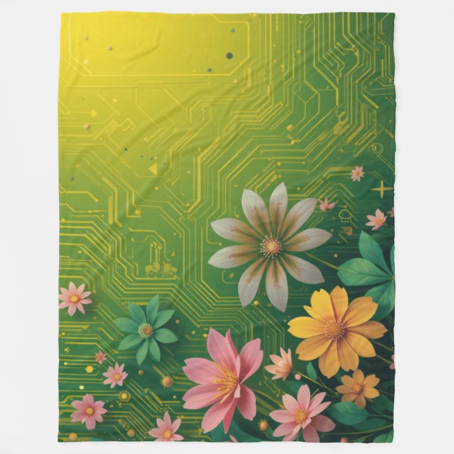 Couverture Polaire Cyber Chartreuse (Devant)