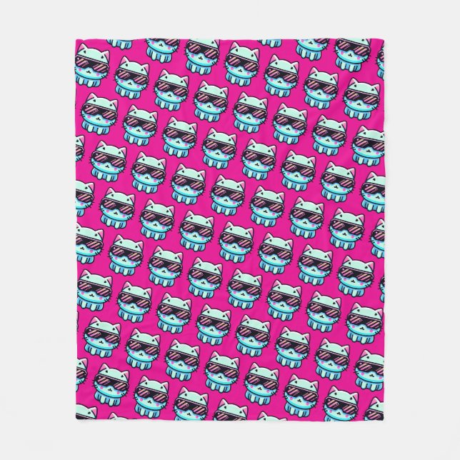 Couverture Polaire Cyber chat (Devant)