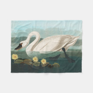 Couverture Polaire cygne audubon cygnes d'eau blanche