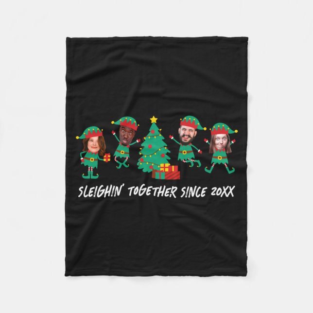 Couverture Polaire D Funny Face Photo Christmas Elf  (Devant)