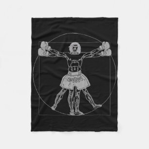 Couverture Polaire Da Vinci Homme de Vitruve Muay Thai Mma Combat de