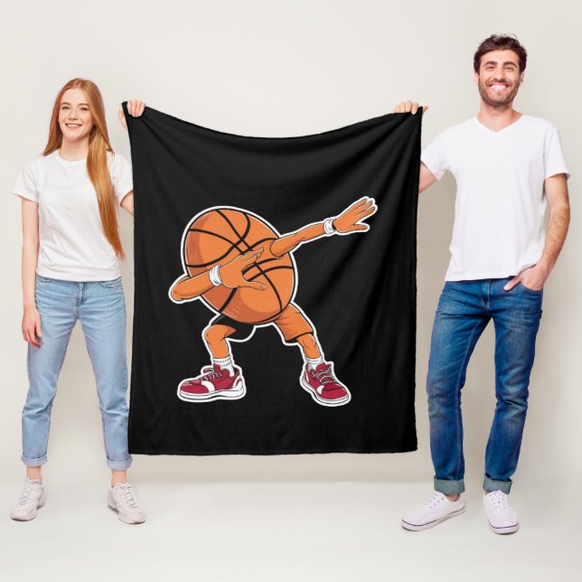Couverture Polaire Dabbing Basketball Ball Funny Sports Joueur (En situation)