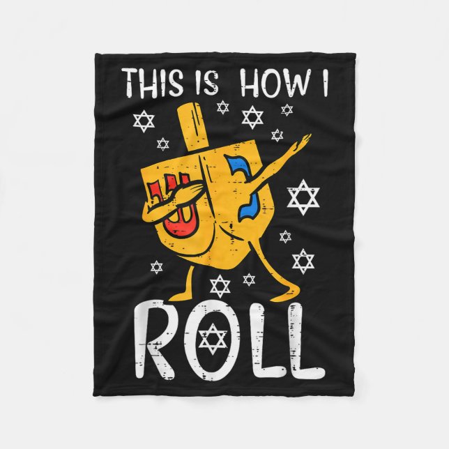 Couverture Polaire Dabbing Dreidel Ugly Hanukkah Funny Chanukah Men W (Devant)