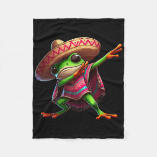 Couverture Polaire Dabbing Frog Sombrero Poncho Cinco De Mayo Mexican