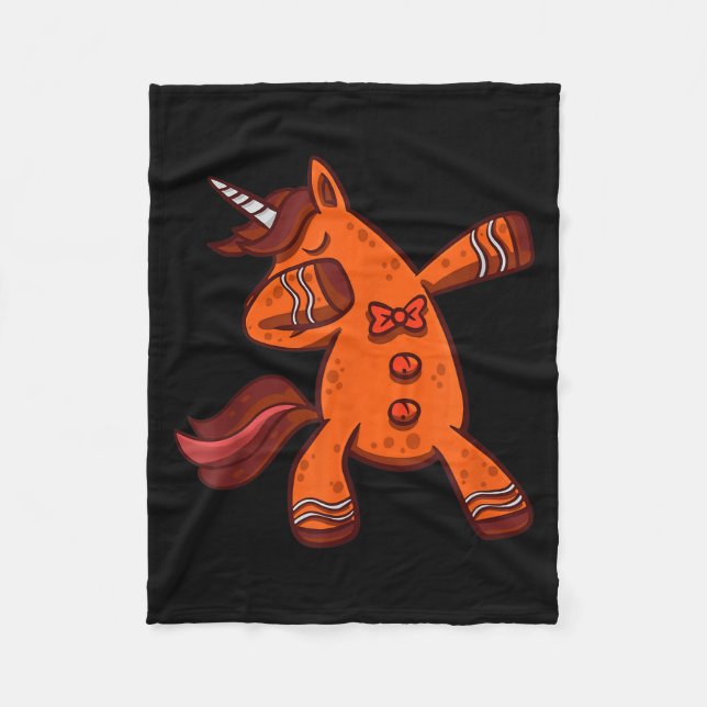 Couverture Polaire Dabbing Gingerbread Unicorn Cookie Christmas  (Devant)