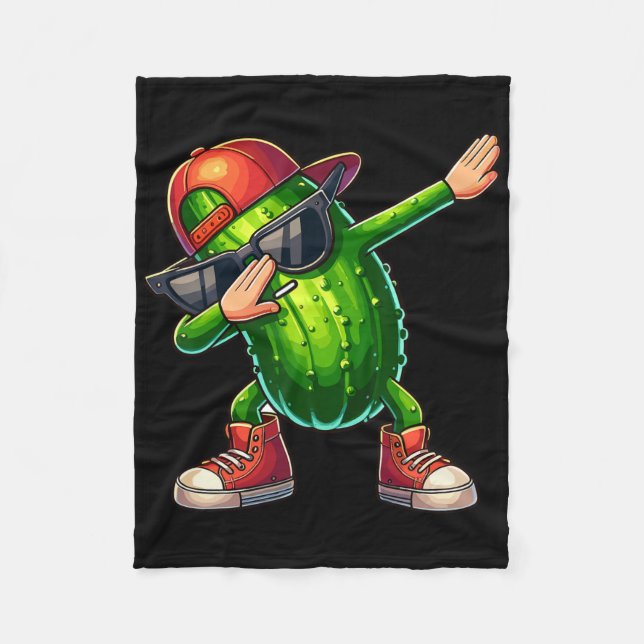 Couverture Polaire Dabbing Pickle Dancing Cucumber Lover Drôle Pickle (Devant)