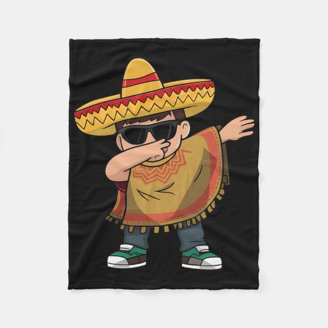 Couverture Polaire Dabbing Poncho Mexicain Cinco De Mayo Dabbing  (Devant)