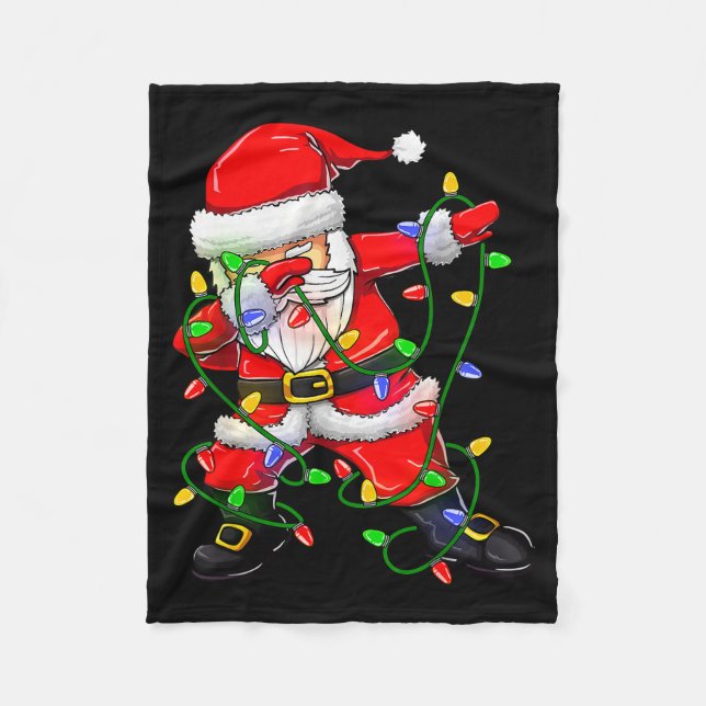 Couverture Polaire Dabbing Santa Funny Christmas Shirts Women 2024 Bo (Devant)