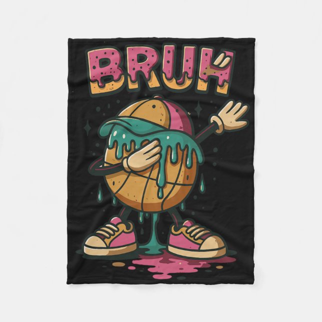 Couverture Polaire Dabbing Sketll Drip Bruh Sketll Drip Glace+crème C (Devant)