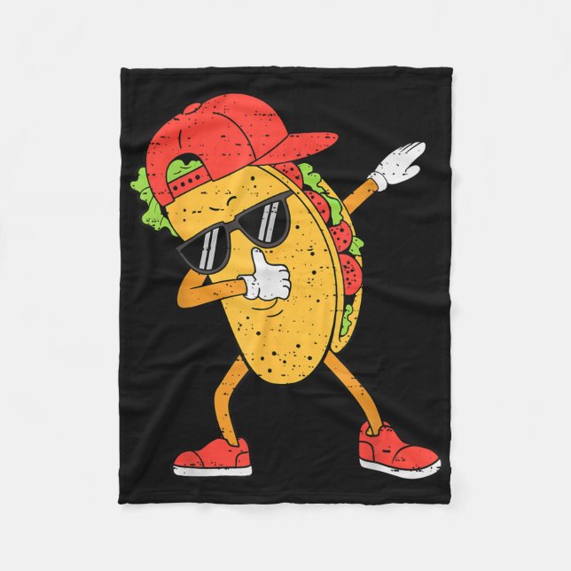 Couverture Polaire Dabbing Tacos Dab Cinco De Mayo Mexicains Garçons  (Devant)