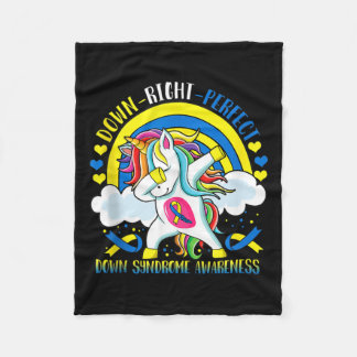 Couverture Polaire Dabbing Unicorn Down Droite Parfait Down Syndrome