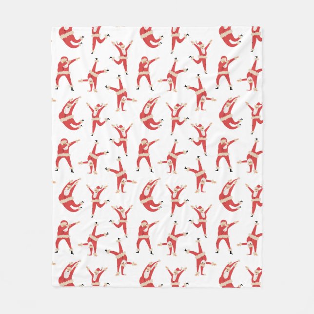 Couverture Polaire Dabing Père Noël Fun Motif de Noël (Devant)