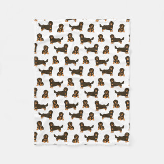 Couverture Polaire Dachshund aux cheveux longs