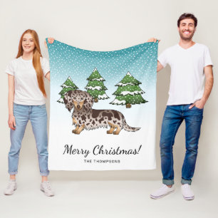 Couverture Polaire Dachshund Brown & Tan Dapper Longs Cheveux En Hive