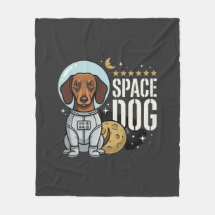 Couverture Polaire Dachshund Chien Spatial Astronaute Vecteur