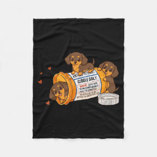 Couverture Polaire Dachshund drôle Weenie Anti Dépressif Zoo Maman Pa
