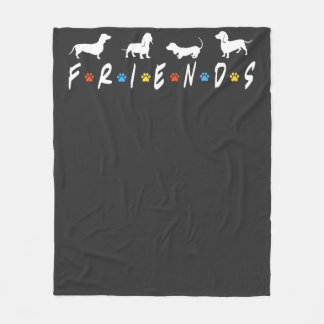 Couverture Polaire Dachshund Friends