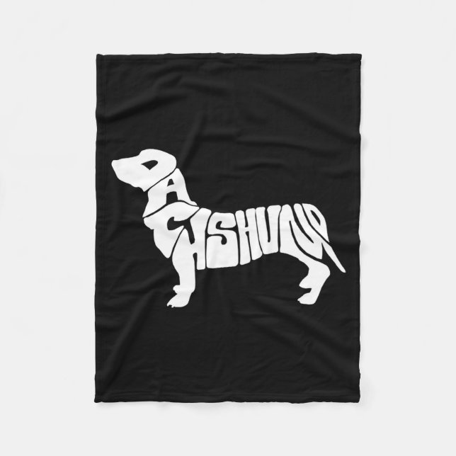 Couverture Polaire Dachshund Funny Text Dog Tygraphy T Shirt  (Devant)