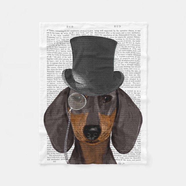 Couverture Polaire Dachshund, Hound officiel et Casquette (Devant)