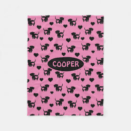 Couverture Polaire Dachshund Love Toece Blanket Chien