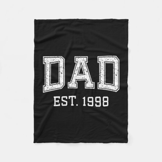 Couverture Polaire Dad Est 1998 Dad D Fathers Day Ized  (Devant)