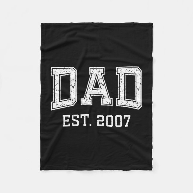 Couverture Polaire Dad Est 2007 Dad D Fathers Day Ized  (Devant)