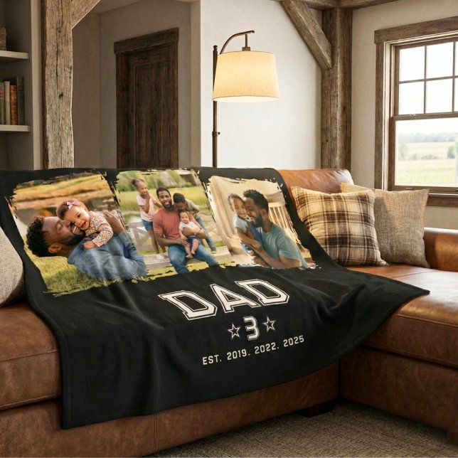 Couverture Polaire Dad Established Classic Bold White Black 3 Photo (Créateur téléchargé)