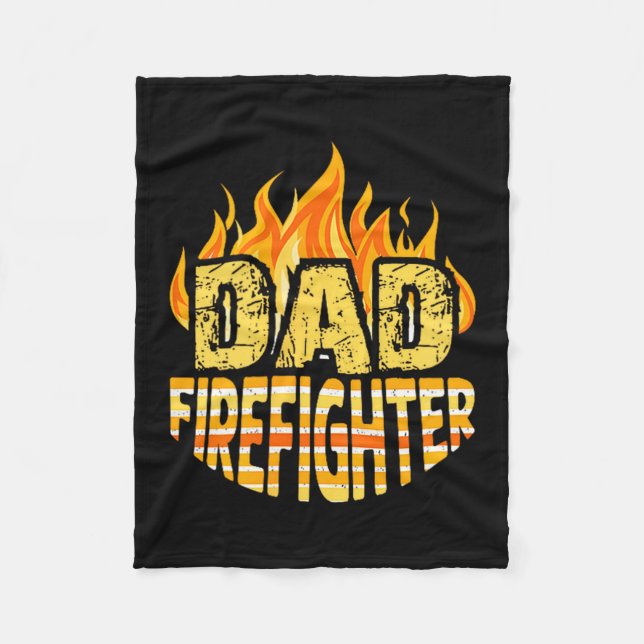 Couverture Polaire Dad Firefighter Fireman Gift Proud Firefighter Quo (Devant)