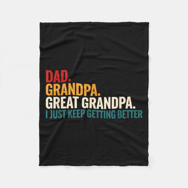 Couverture Polaire Dad Grandpa Great Grandpa Funny Saying - Dad I Jus (Devant)