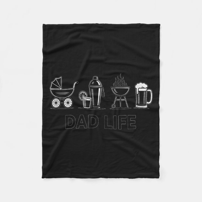 Couverture Polaire Dad Life Bottle Grill Beer Stroller Adorable Fathe (Devant)