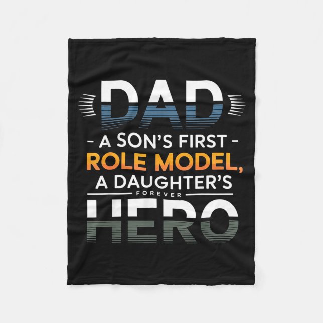 Couverture Polaire Dad Son Role Model Daughter Hero Quote  (Devant)