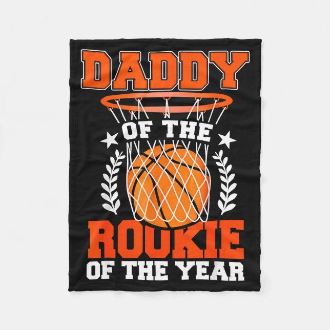 Couverture Polaire Daddy Of Rookie 1st Basketball Bday Theme Matching (Devant)