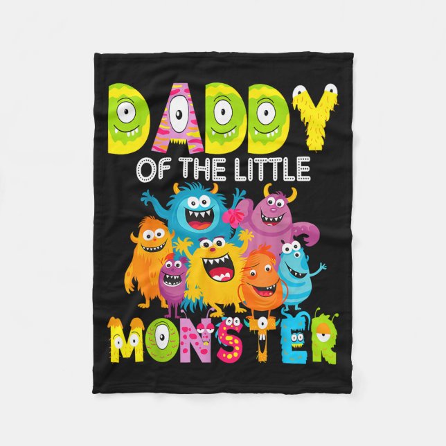Couverture Polaire Daddy Of The Little Monster 1st Birthday Boy Party (Devant)
