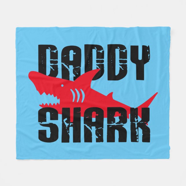 Couverture Polaire Daddy Shark Worn Graphic (Devant (Horizontal))