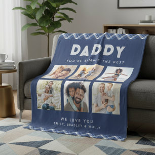 Couverture Polaire Daddy Simply The Best Photo Collector Personnalisé