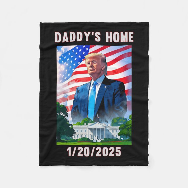 Couverture Polaire Daddy's Home Donald Trump 2024 (Devant)