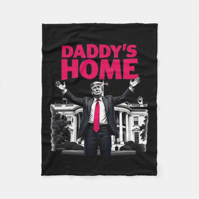 Couverture Polaire Daddy's Home Trump 2024 Maison Blanche Retour (Devant)
