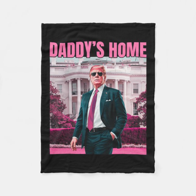 Couverture Polaire Daddy's Home Trump Pink 2024 America Ck 2024 (Devant)