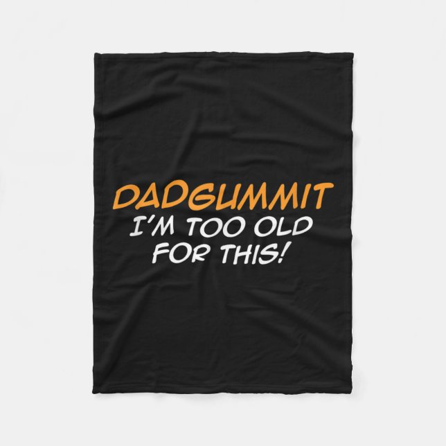 Couverture Polaire Dadgummit Dadgummit Phrase Anniversaire Graphique (Devant)
