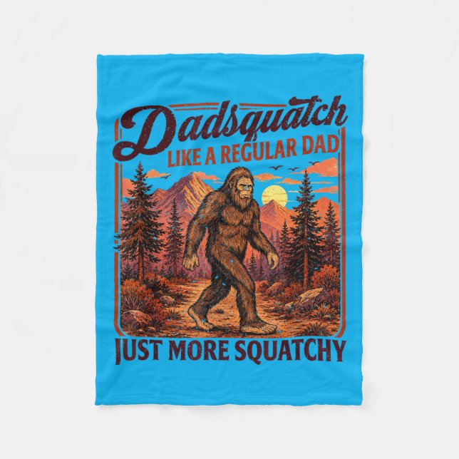 Couverture Polaire Dadsquatch Bigfoot comme un papa normal plus (Devant)