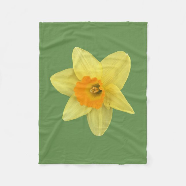Couverture Polaire Daffodique de printemps jaune (Devant)