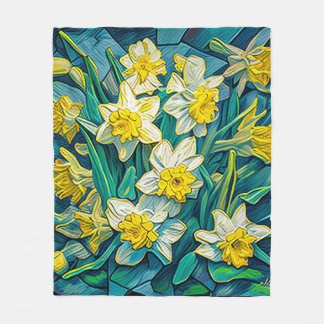 Couverture Polaire Daffodiques impressionnistes