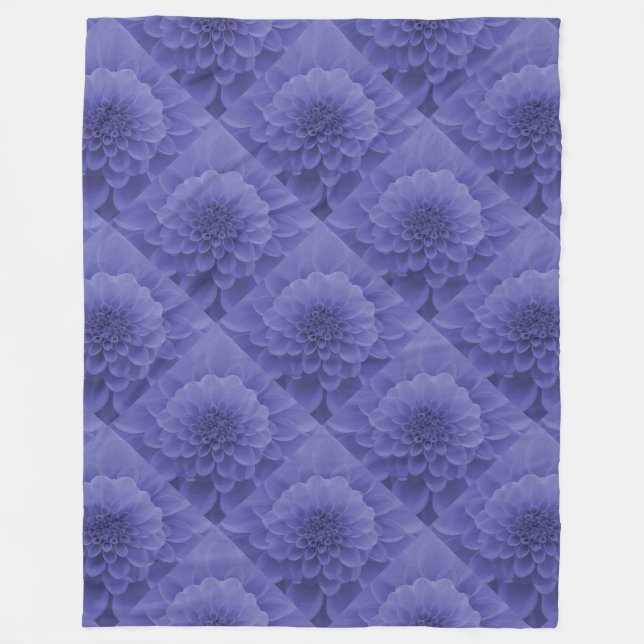 Couverture Polaire Dahlia bleu (Devant)