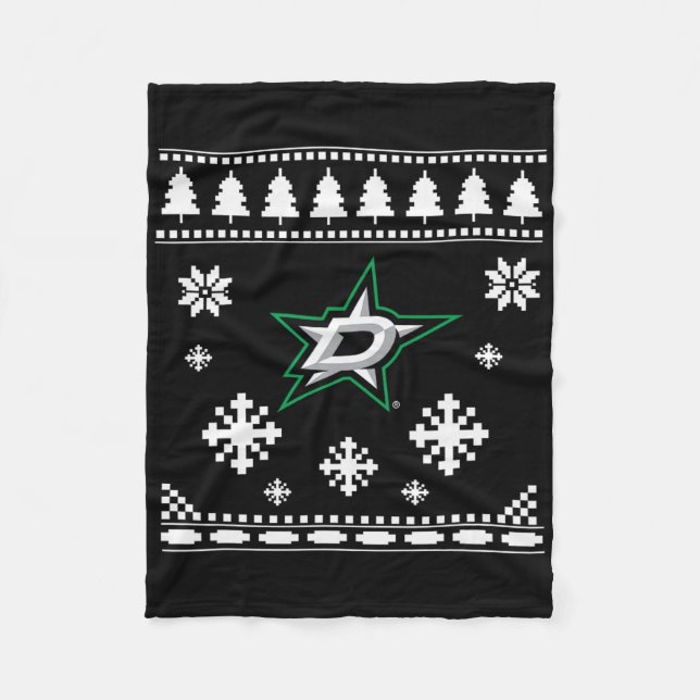 Couverture Polaire Dallas Stars Ugly Christmas Sweater Holidaze (Devant)