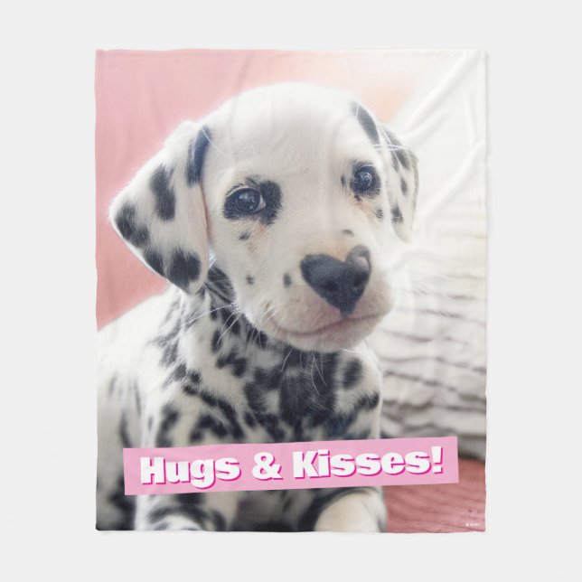 Couverture Polaire Dalmatian Heart Nose (Devant)